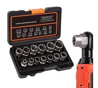Surtido de extracción de tornillos: extractores metálicos de 3/8 pulgadas, extractores para sujetadores redondeados, extractores para hardware corroído, herramientas de reparación mecánicas |