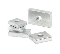 Surtido de tuercas rectangulares acero inoxidable | Sujetadores de maquinaria y muebles de madera de varios tamaños(50pcs,M3x24x12x2.5)