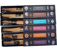 Surtido Incienso Indio - Lote 6 Paquetes de 15 grs - Distintos Aromas Dual/Mezcla (Nagchampa, Sándalo, Lavanda, Palo Santo...) - Aromaterapia Gran Duración