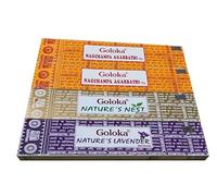 Surtido Inciensos Goloka. 2 x Nag Champa - Nature´s Meditation - Lavanda - 4 Cajas x 15g - (2 Nag Champa Nature´s Nest Lavanda)