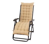Surwin Cojín Tumbona Jardin Exterior, Cojines para Sillas de Jardin, Colchóneta para Tumbonas Sillas y Hamacas, Mecedora Exterior, para Terraza, Balcón y Playa (Beige,48x120cm)