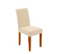 Surwin Fundas para Sillas de Comedor 2/4/6/8 Piezas Elásticas y Modernas Desmontables Lavables Cubiertas Funda Asiento Silla, para Comedor Hotel Banquete de Boda Decoración (Blanquecino,6 Piezas)