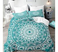 Surwin Mandala Juego de Cama 3 Piezas para Cama 90, 135 o 150cm, Microfibra 3D Juegos de Fundas para Edredón con Funda Nórdica y 2 Funda de Almohada (B,200x200cm)