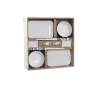 SUSHI SET 10 PORCELANA BAMBU 33,5X34,5X9 BLANCO