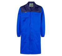 SUSHIMIAN Batas de Laboratorio Hombre Chaqueta de Trabajo Multibolsillos Batas Camisa Delantal Médico Camisa de Laboratorio Adulto Ropa de Trabajo, Azul marino, XL
