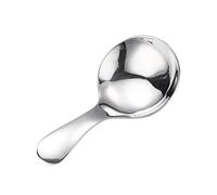 susiodeu Cucharadita de acero inoxidable Mini borde suave reemplazo reutilizable polvo pastel pudín sopa cuchara cuchara cubiertos, Plata