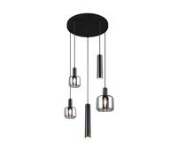 Suspensión Trio Lighting Mataro 1xE27 2xE14 2xGU10 negro mate - 364130532 [EEK: Non conforme]