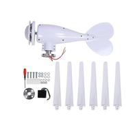 SustVita Turbina eólica Baja Velocidad con Arranque de 1,0 m/s, Salida de Potencia de 300 W, 6 aspas y un Controlador Incorporado, Kit Completo de turbina eólica para vehículos