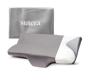 Sutera - Funda de Almohada ortopédica de Contorno, Cervical para Dormir, con Cremallera, Color Gris, de bambú