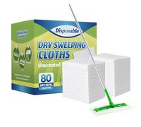 SUZZYVINE 80 paños de limpieza en seco compatibles con Swiffer Sweeper - Recambios de plumero desechables, almohadillas para fregar y limpiar el suelo
