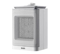 Svan Estufa cerámica Eléctrico Bajo Consumo Blanco SCEC1500V. 1500W, 3 Niveles de potencia, Termostato Regulable, Calefacción por Plato cerámico