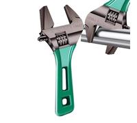 SVCEQZE Llave de mango corto,Llave corta,Llave ajustable con apertura de mandíbula ancha - Llave para tubos de mango corto, llave para tubos de alta resistencia para garaje de reparación de
