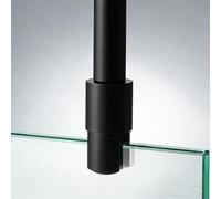 SVNR Barra estabilizadora de 50 cm, acero inoxidable, estabilizador para mamparas de ducha de 6 a 10 mm, cristal de 6 a 10 mm, ajustable en 360°, soporte para pared de ducha, incluye abrazadera para