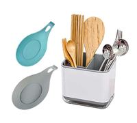 SVOCK Escurridor Cubiertos de Cocina, Escurre Cubiertos de Cocina, Escurridor de Cubiertos con 3 Compartimentos, Porta Cubiertos y Cucharas, para Guardar Cuchillos, Tenedores y Cucharas