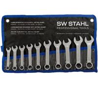 SW-Stahl Juego de Llaves Combinadas Cortas, 10-19 mm, 10 Piezas 00840L