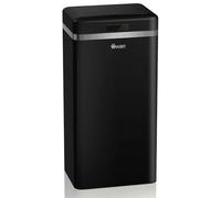 Swan Retro Cubo de Basura Cocina Automático, Sensor de Movimiento, 45 Litros, Metálico, Papelera Inteligente de Reciclaje Gran Capacidad, Diseño Vintage, Negro