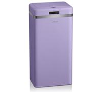 Swan Retro Cubo de Basura Cocina Automático, Sensor de Movimiento, 45 Litros, Metálico, Papelera Inteligente de Reciclaje Gran Capacidad, Diseño Vintage, Morado