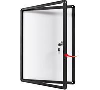 SWANCROWN Tablon Anuncios Magnetico 2 Hojas A4 con llave, Marco Negro