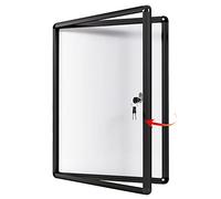 SWANCROWN Tablón de Anuncios con Cerradura para 4 hojas A4, Magnética