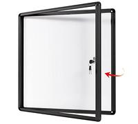 SWANCROWN Tablón de Anuncios con Cerradura para 6 hojas A4, Magnética