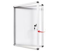 SWANCROWN Tablón de Anuncios con Llave para 2 Hojas A4, Vitrina Anuncios