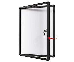 SWANCROWN Tablon de Anuncios Magnético para 9 Hojas A4 con Cerradura Grande
