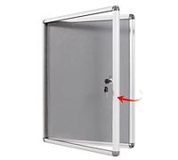SWANCROWN Tablón de Anuncios para 4 Hojas A4, con Cerradura, de Aluminio
