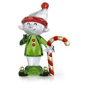 Swarovski Figura Holiday Cheers Dulcis Elfo con bastón de caramelo 350 facetas Verde OS