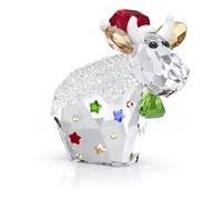 Swarovski Figura Mo la Vaca – Edición Anual 2025, 404 facetas, Crystal Rocks, gorro rojo Multicolor