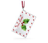 Swarovski Ornamento Carta para Papá Noel, con Cristal Swarovski Brillante, Colección Holiday Cheers de Swarovski