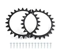 SWAWIS 1 Par Ø 225mm Pinchos para Robot Cortacésped de Plástico Compatible con Worx Landroid L, con 14x Tornillos, para WR153E WR155E WR147E.1 WR148E, Mejora de Tracción