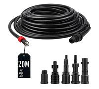 SWAWIS Manguera de Alta Presión 20M 80 Bar 60 °C Hidrolimpiadora Manguera incluye 5 Adaptadores para Limpiador de Alta Presión Kärcher/Lavor/Interpump/Bosch, Limpieza de tuberías