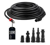 SWAWIS Mangueras para Limpiadoras a Presión 10M 180 Bar 60 °C incluye 5 Adaptadores para Limpiador de Alta Presión Kärcher/Lavor/Interpump/Bosch, Manguera de Alta Presión Hidrolimpiadora Manguera