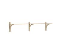 Swedese Estantería Levi de 1 balda Roble barnizado natural-aluminio. 180 cm