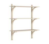 Swedese Estantería Levi de 3 baldas Fresno barnizado natural-latón. 90 cm