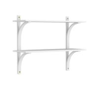 Swedese Levi estantería Fresno blanco-latón. 2 estantes. 90 cm