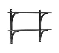 Swedese Levi estantería Fresno negro-acero inoxidable. 2 estantes. 90 cm