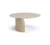 Swedese Mesa de centro Savoa H40 cm roble pigmentado blanco