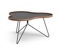 Swedese Mesa Flower 84x90 cm H45-negro-canto de nogal-base negra