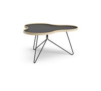 Swedese Mesa Flower 84x90 cm Negro. 45cm. canto de roble. base negra