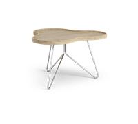 Swedese Mesa Flower mono 62x66 cm Roble natural. 39cm. base de cromo