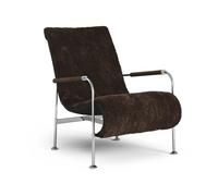 Swedese Sillón Serpentine Piel de oveja Espresso-cromo