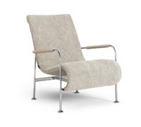 Swedese Sillón Serpentine Piel de oveja Moonlight-cromo