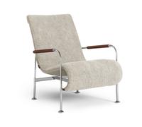 Swedese Sillón Serpentine Piel de oveja Moonlight-cromo-Tärnsjö Cognac