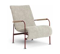 Swedese Sillón Serpentine Piel de oveja Moonlight-rojo-tärnsjö Nature