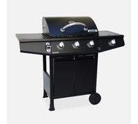 swe arbacoa de gas de 3 quemadores con 1 quemador lateral , Treville 3 , 117x43x103 Negro Onesize