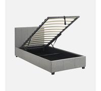 swe ama con somier abatible y cabecero, 90x190cm , Avalon , 202x97x86 Gris claro