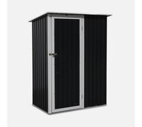 swe aseta de jardín metálica gris y blanca, 1.36m² , Lys , 81x131x187 Antracita