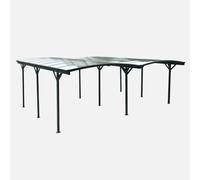 swe ochera con extensión de aluminio y policarbonato 30m² , Le mans , 500x600x239 Antracita