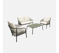 swe onjunto de jardín de acero, 4 plazas , Fiora , 119x70x67 Beige